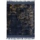 Blush Night Shade, sötétkék vintage mintás bársonyos felületű, kézi csomózású prémium szőnyeg 200x300cm