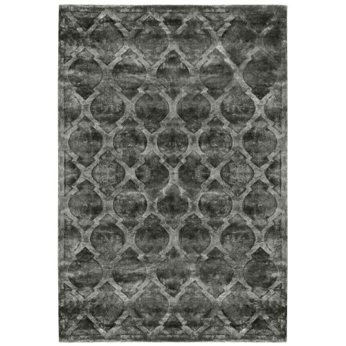 Tanger Dark Grey, grafitszürke bársonyos felületű, marokkói mintás kézi szövésű prémium szőnyeg