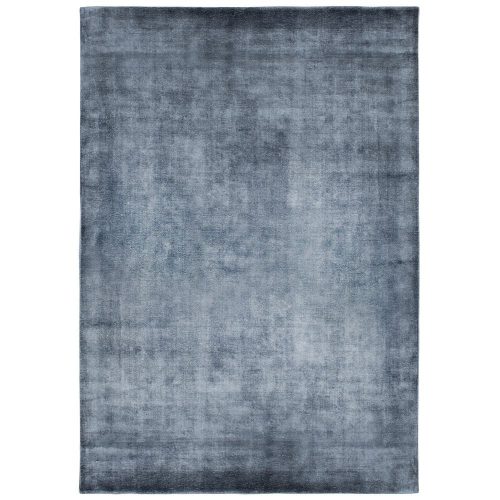 Linen Dark Blue, sötétkék, bársonyos felületű, kézi csomózású prémium szőnyeg